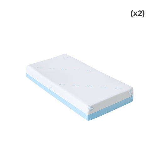 Matelas 2x100x200 Cm Mémoire De Forme Et Housse Rafraichissante - Matelas Déhoussable Universel Ice