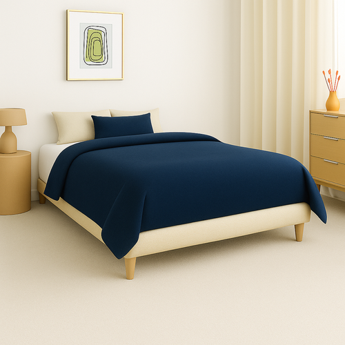 Lit Traditionnel 160x200 Cm Tissu Bouclette Sable - Montage Rapide - Sommier Inclus