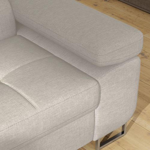 Canapé D'angle Gauche Convertible Marius Tissu Beige