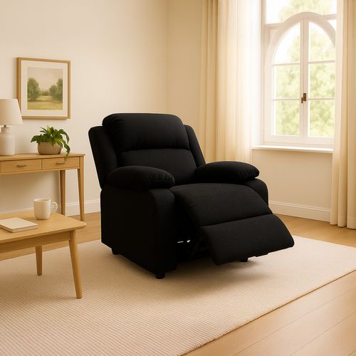 Fauteuil Relax Riga Tissu Noir
