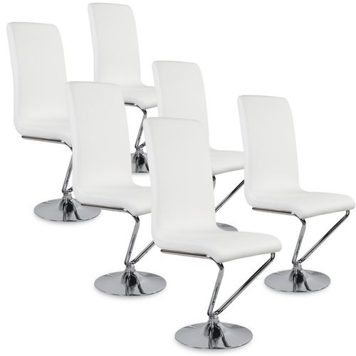 Lot De 6 Chaises Design Colami Blanc