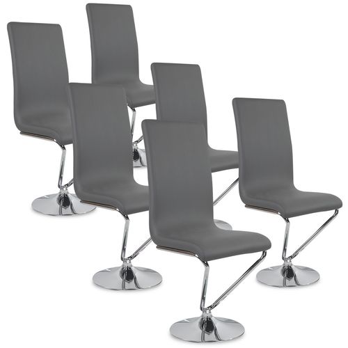 Lot De 6 Chaises Design Colami Gris