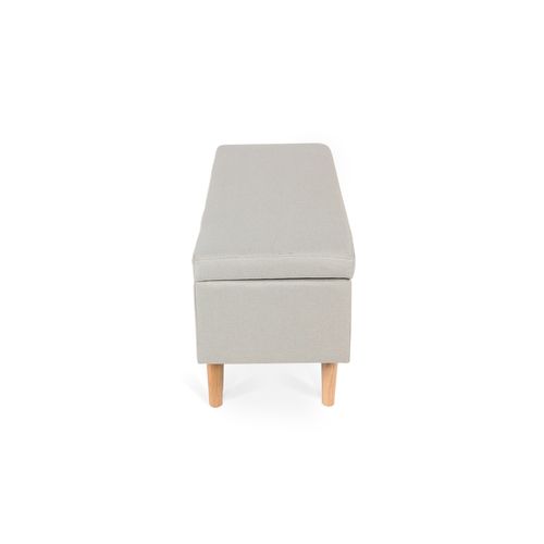 Banquette Coffre De Style Scandinave Eline Tissu Beige