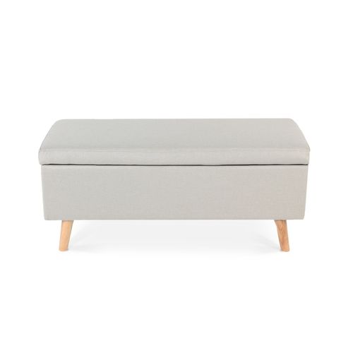 Banquette Coffre De Style Scandinave Eline Tissu Beige