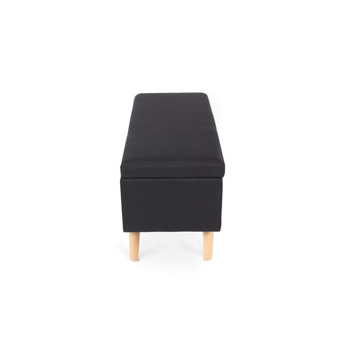 Banquette Coffre De Style Scandinave Eline Tissu Noir