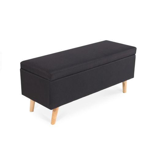 Banquette Coffre De Style Scandinave Eline Tissu Noir