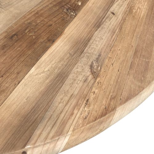 Table Ronde Extensible En Bois Massif Lavandou Blanc