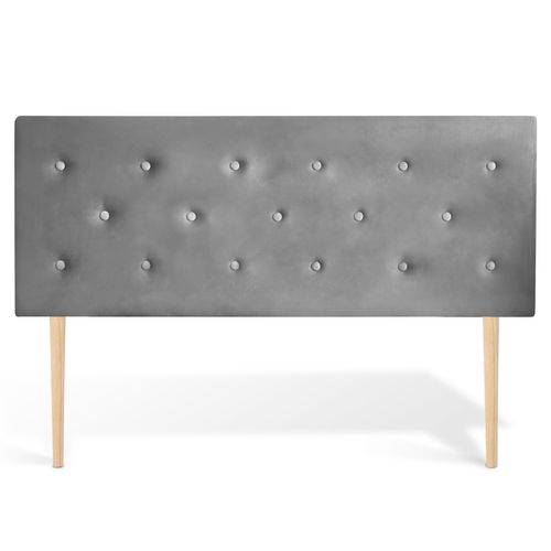 Tête De Lit Capitonnée Théa 160cm Velours Gris