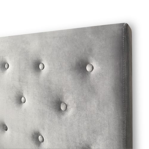 Tête De Lit Capitonnée Théa 160cm Velours Gris
