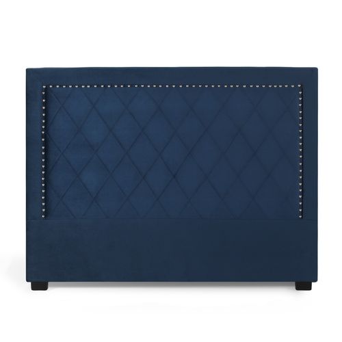 Tête De Lit Nolwen Velours Bleu Foncé 160cm