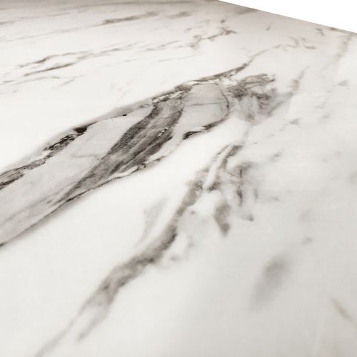 Table Rectangulaire En Verre Effet Marbre Et Pieds Doré Jodie