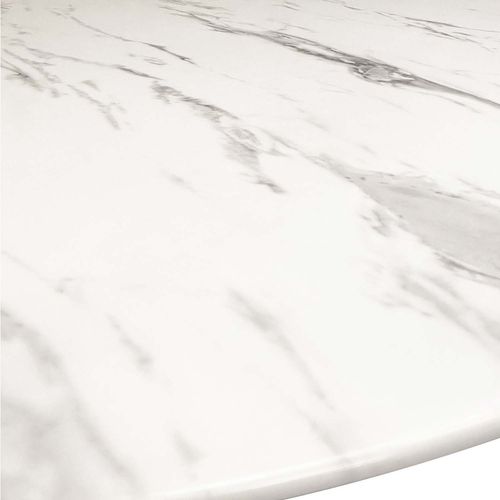 Table Basse Ronde En Verre Effet Marbre Et Pieds Doré Holy