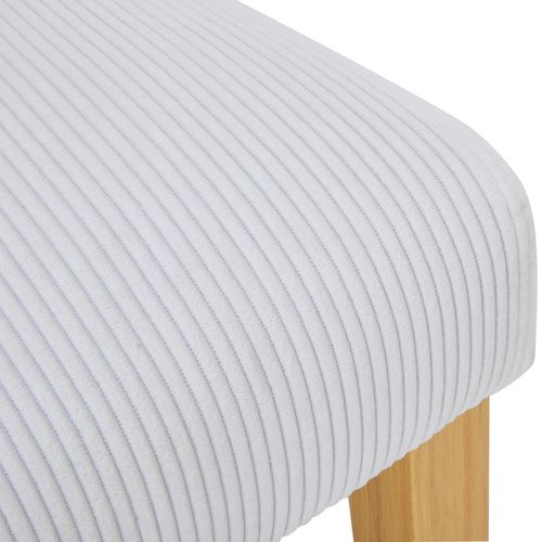 Lot de 2 chaises Rosie velours côtelé Blanc