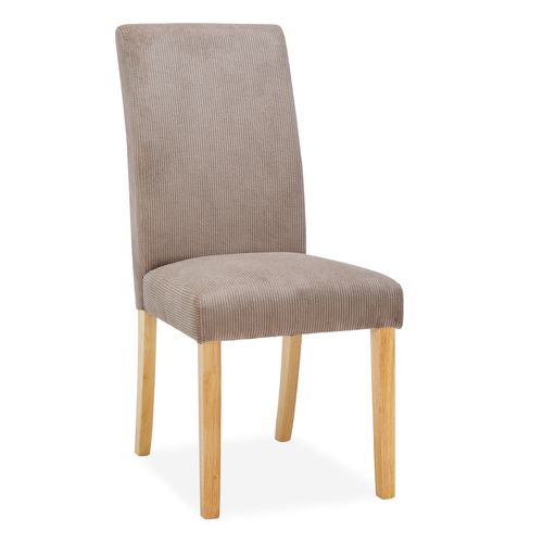 Lot de 2 chaises Rosie velours côtelé Taupe