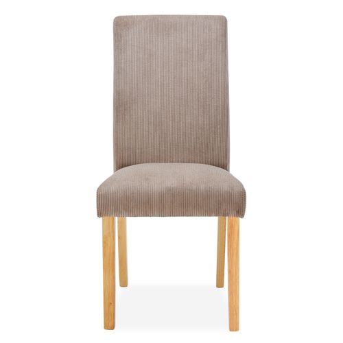 Lot de 2 chaises Rosie velours côtelé Taupe