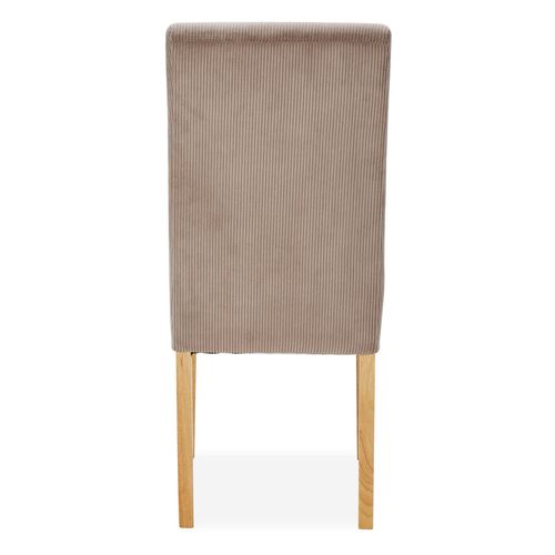 Lot de 4 chaises Rosie velours côtelé Taupe