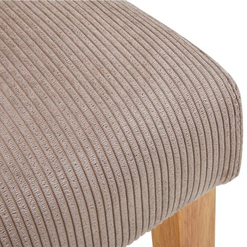 Lot de 4 chaises Rosie velours côtelé Taupe