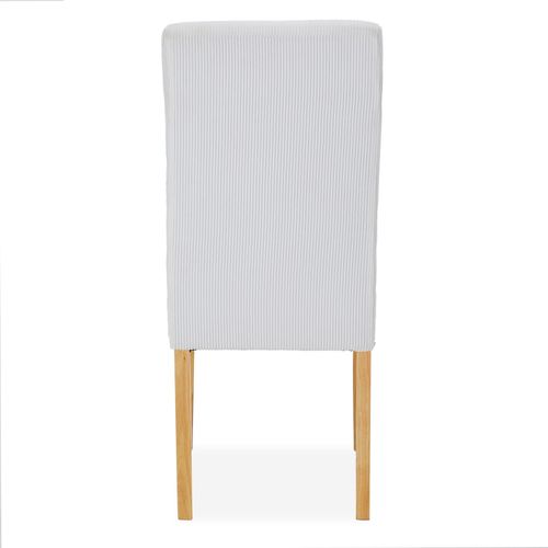 Lot de 4 chaises Rosie velours côtelé Blanc