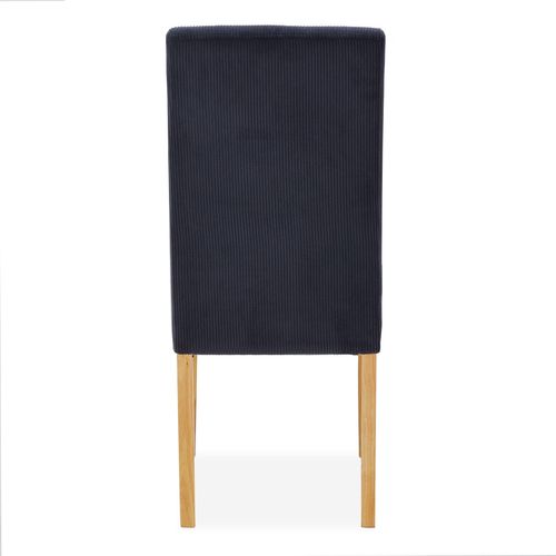 Lot de 6 chaises Rosie velours côtelé Noir