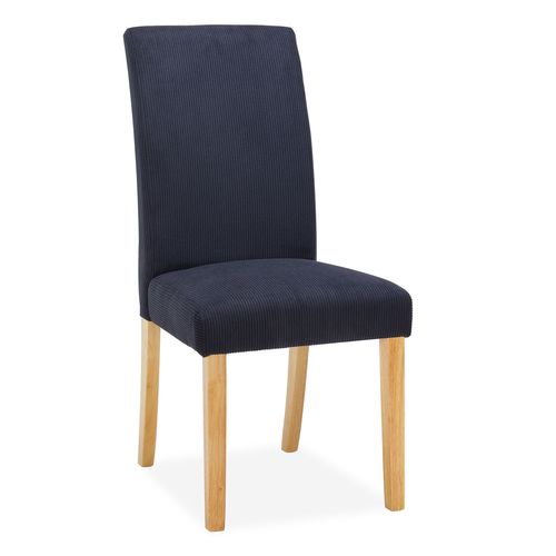 Lot de 6 chaises Rosie velours côtelé Noir