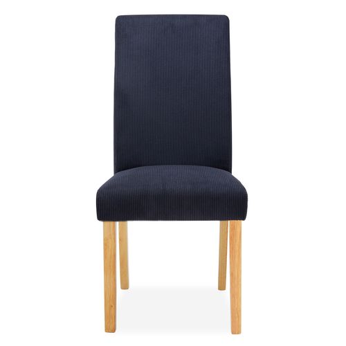 Lot de 6 chaises Rosie velours côtelé Noir