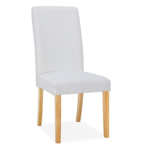 Lot de 6 chaises Rosie velours côtelé Blanc