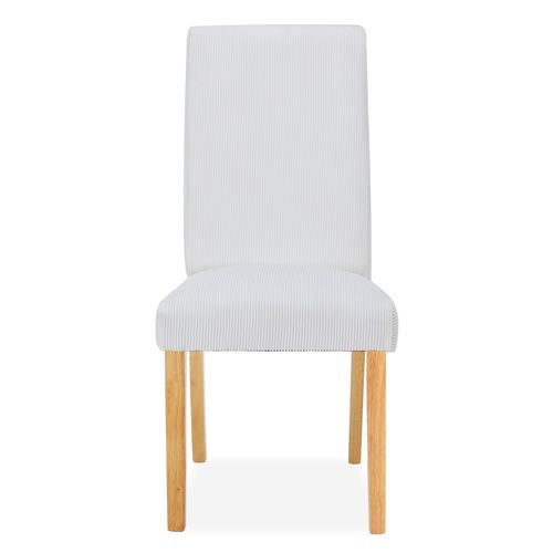 Lot de 6 chaises Rosie velours côtelé Blanc