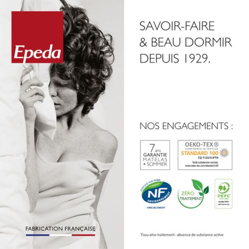 Sommier Confort Médium Nature Écru 80x200