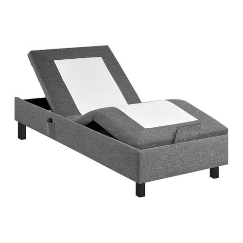 Sommier relaxation 80x200 cm EPEDA ZEN tissu gris anthracite