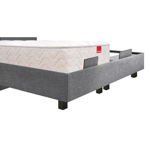 Sommier relaxation 2x80x200 cm EPEDA ZEN tissu gris anthracite