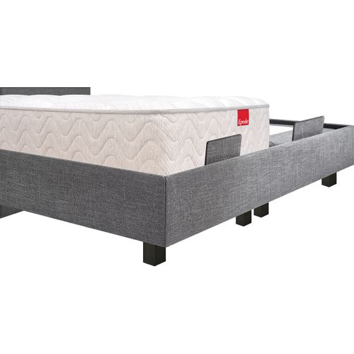 Sommier relaxation 2x90x200 cm EPEDA ZEN tissu gris anthracite