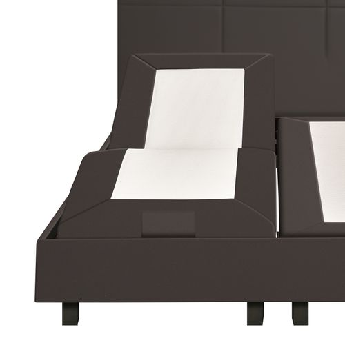 Sommier relaxation 90x200 cm EPEDA ZEN PU chocolat