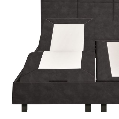 Sommier relaxation 80x200 cm EPEDA ZEN microfibre gris nuage