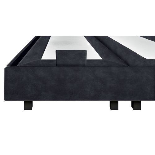 Sommier relaxation 2x90x200 cm EPEDA ZEN microfibre gris nuage