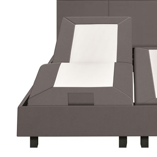 Sommier relaxation 80x200 cm EPEDA ZEN tissu gris taupe