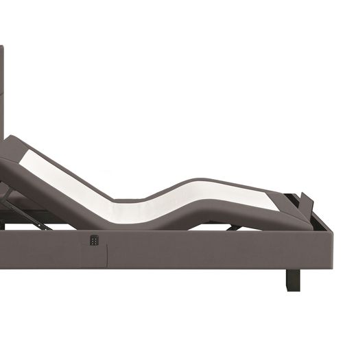 Sommier relaxation 80x200 cm EPEDA ZEN tissu gris taupe