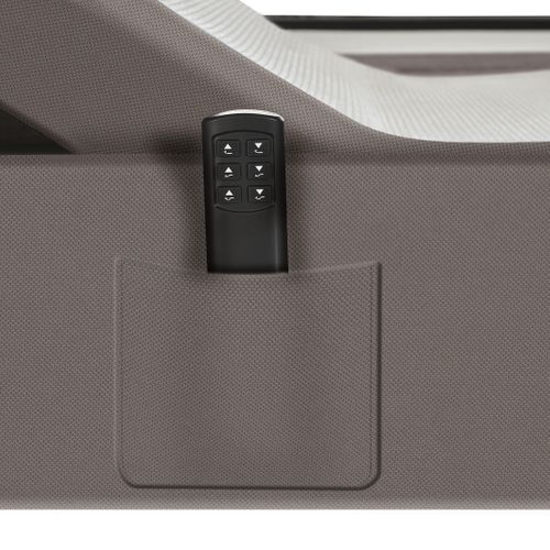 Sommier relaxation 90x200 cm EPEDA ZEN tissu gris taupe