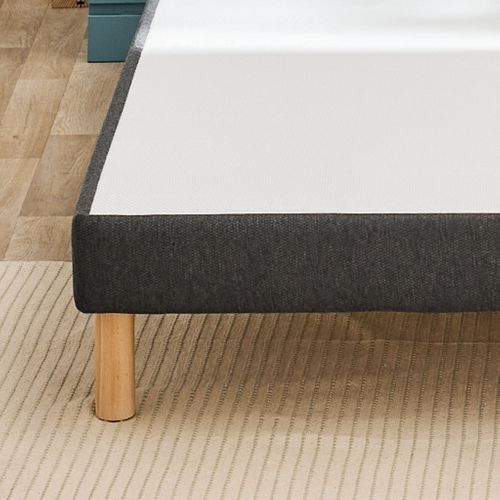 Sommier Déco Tapissier Vigoroso Gris Fumé 160x190