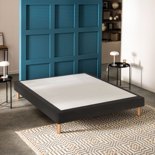 Sommier Déco Tapissier Mediano Gris Fumé 70x190