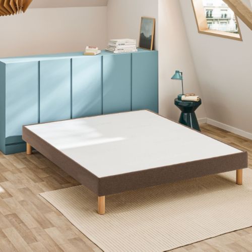 Sommier Déco Tapissier Vigoroso Marron 120x200