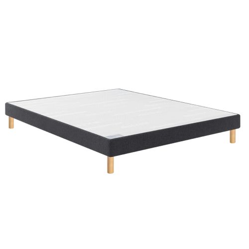 Sommier Déco Tapissier Vigoroso Gris Foncé 2x80x190