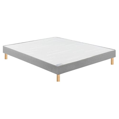 Sommier Déco Tapissier Vigoroso Gris Foncé 2x100x200