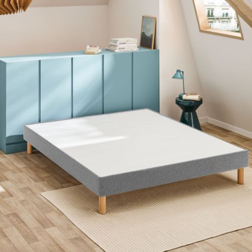 Sommier Déco Tapissier Vigoroso Gris Clair 100x200