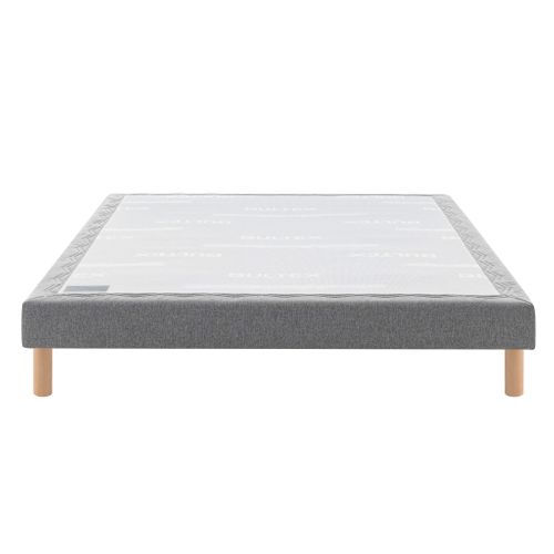 Sommier Déco Tapissier Mediano Gris Clair 130x190