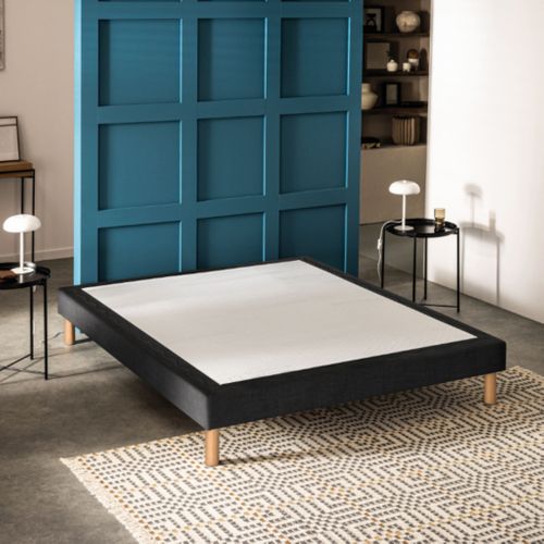 Sommier Déco Tapissier Mediano Gris Foncé 2x80x190