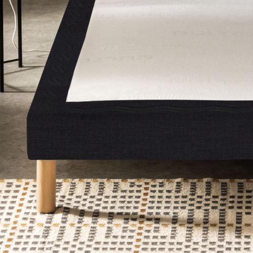 Sommier Déco Tapissier Mediano Gris Foncé 2x100x200