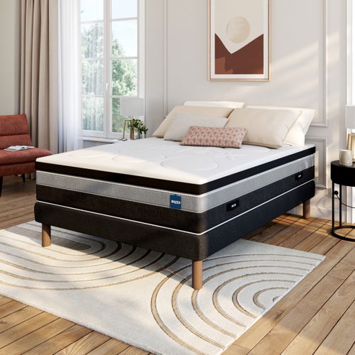 Surmatelas Memory Foam MiaSuite 140x190 Cm - 7 Cm - Déhoussable - Zones Différenciées