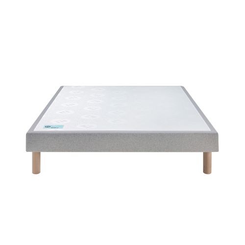 Sommier Tapissier Pencil Ferme Gris Clair 90x190