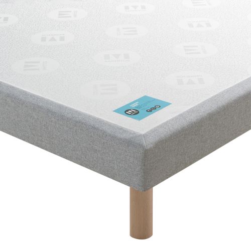 Sommier Tapissier Pencil Ferme Gris Clair 90x190