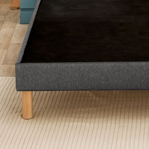 Sommier Déco Tapissier Unic Gris 140x200